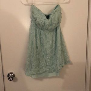 Lacy mint top